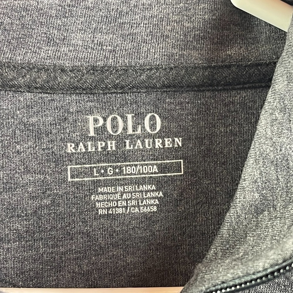Polo Ralph Lauren Quarter Zip Long Sleeve Shirt Mens Large Gray Cotton - Picture 5 of 8